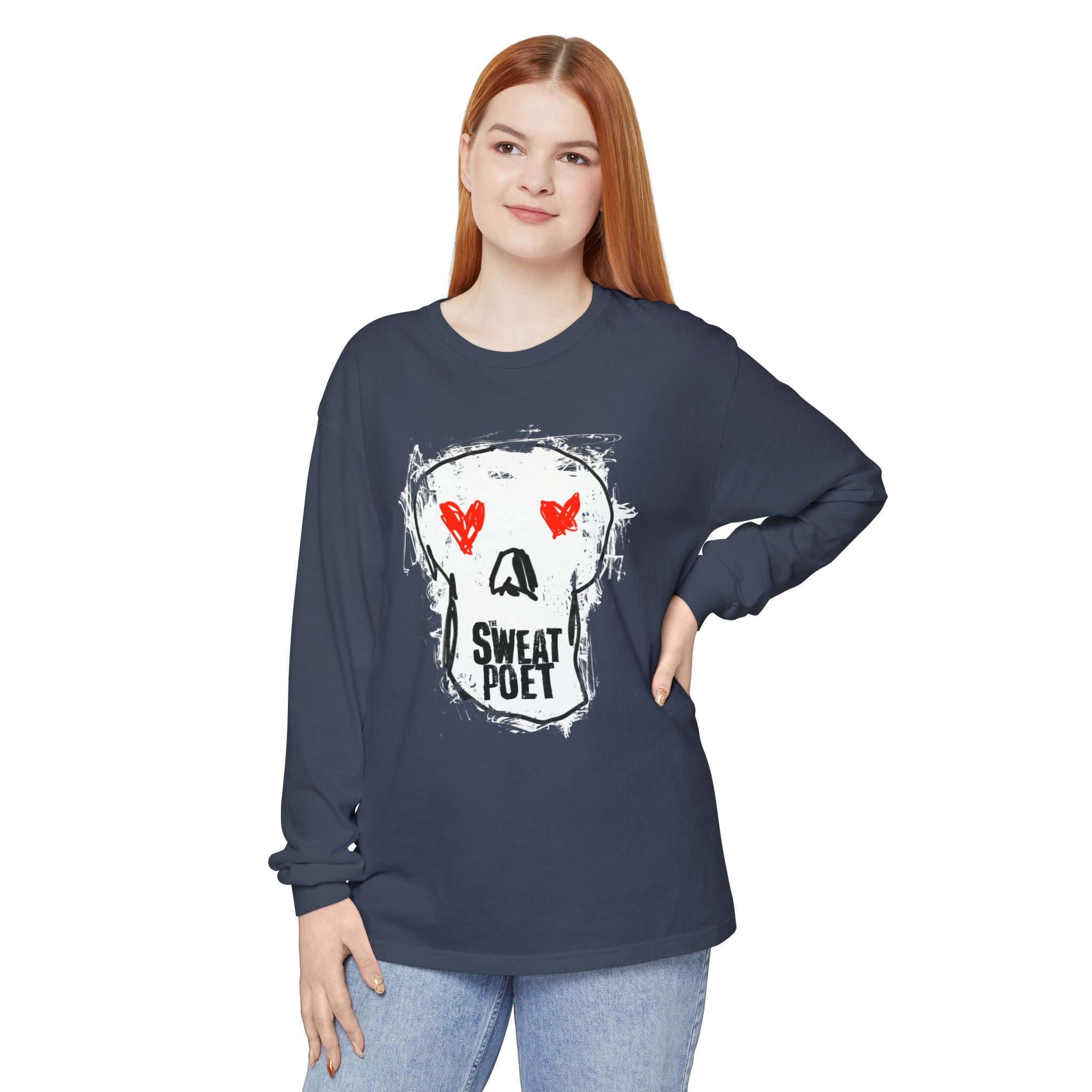 THE SWEAT POET (SKULL) Long Sleeve Tee