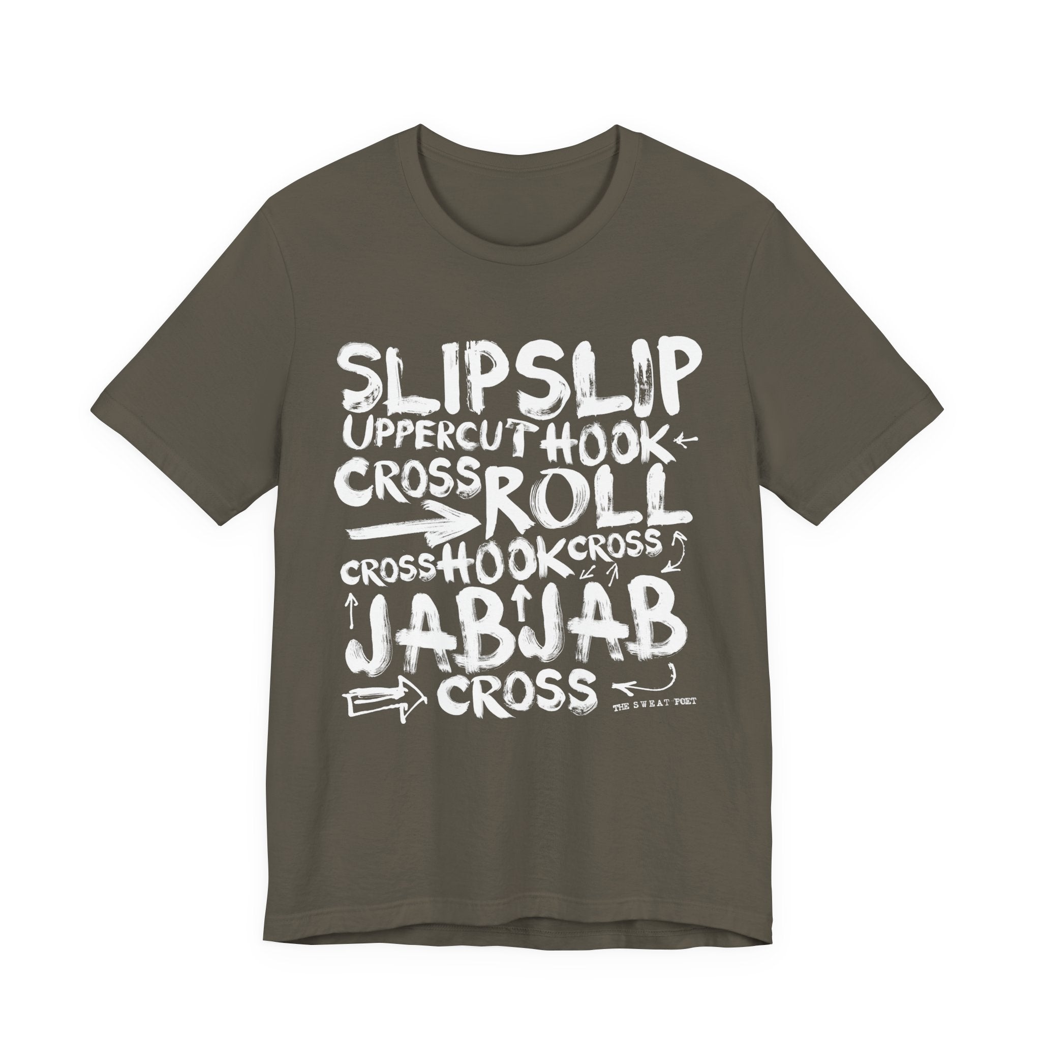SLIPSLIPUPPERCUTHOOK T-Shirt | Wearable Art for Fighters & Creators