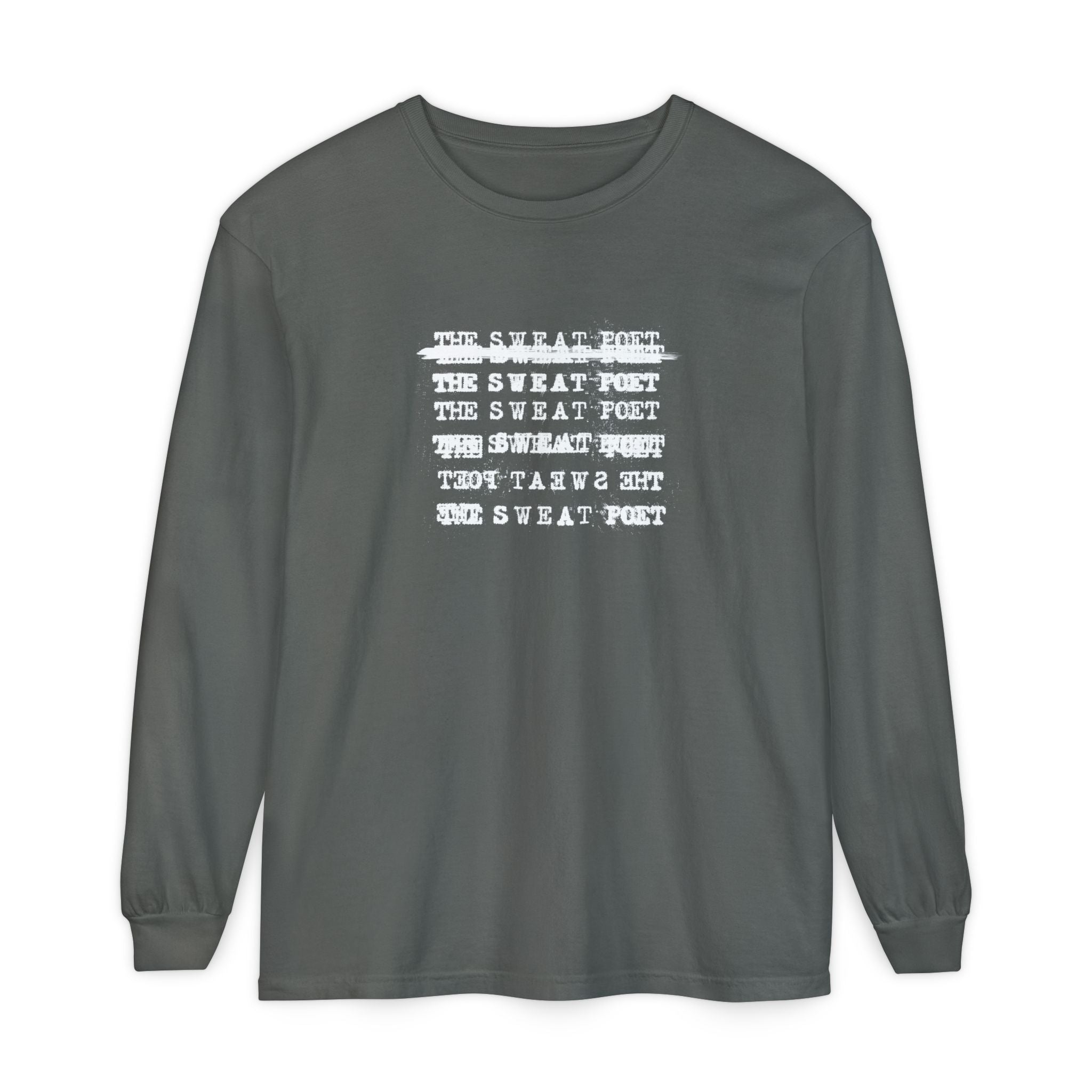 THE SWEAT POET TYPEWRITER LOGO Long Sleeve Tee