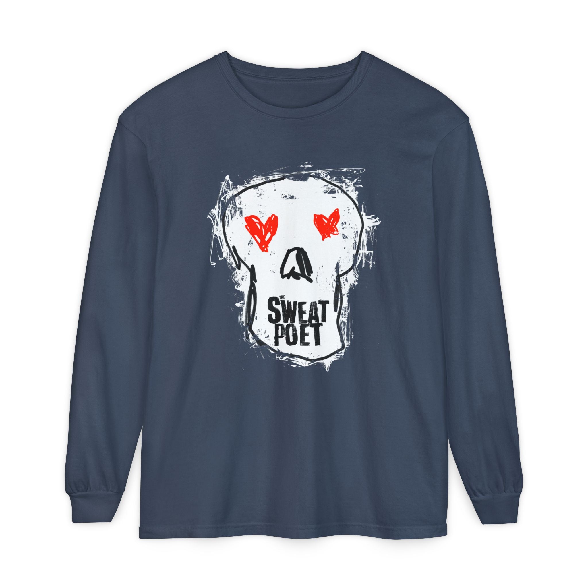 THE SWEAT POET (SKULL) Long Sleeve Tee
